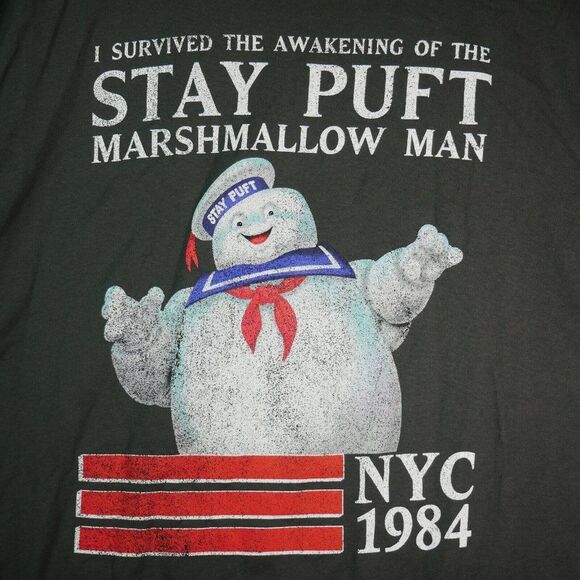 Ghosbusters Stay Puft Marshmallow Man Tee 2X "I Survived Awakening NYC 1… - Picture 2 of 10